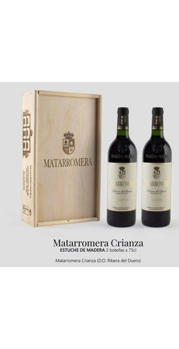 Estuche Madera 2 bot. Matarromera crianza | Bodegas el Pilar
